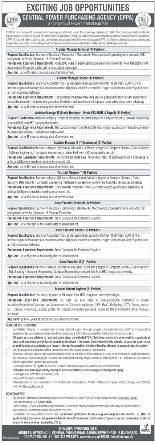 CPPA-G Jobs 2026 Jobs Advertisement Pakistan