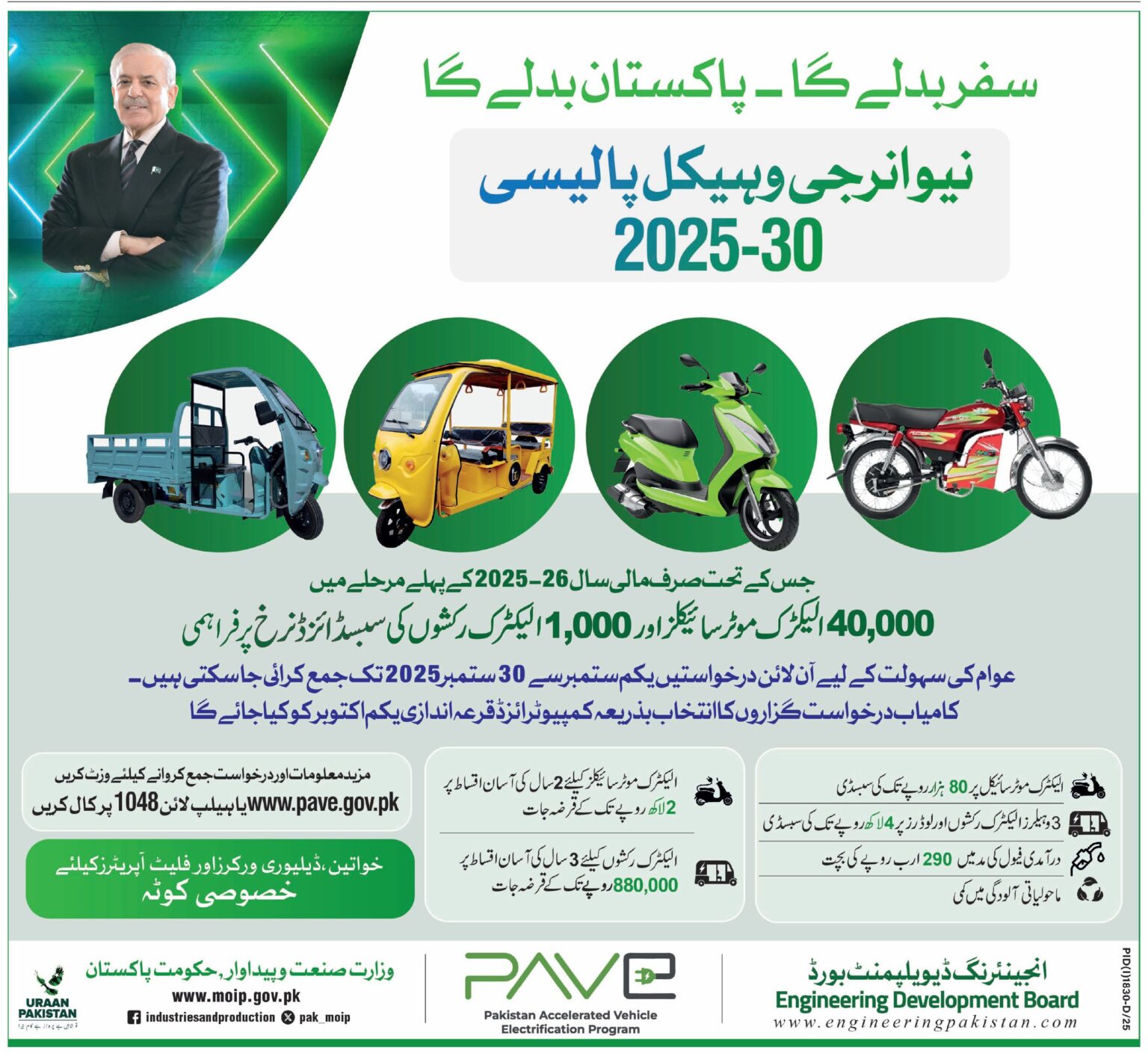  GOP Electric Bike and Rickshaw Scheme 2025 Details