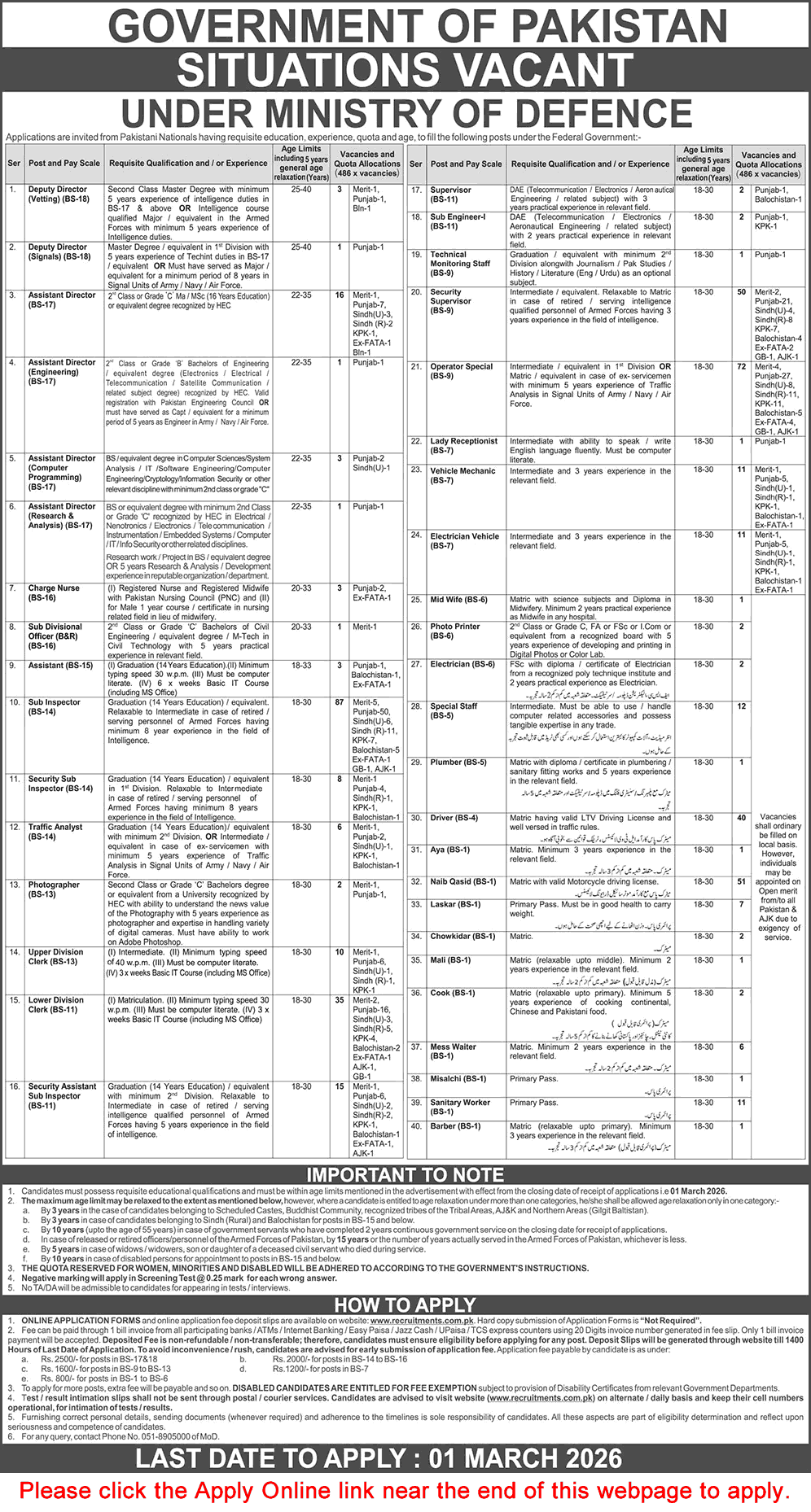  Ministry of Defence Jobs 2026