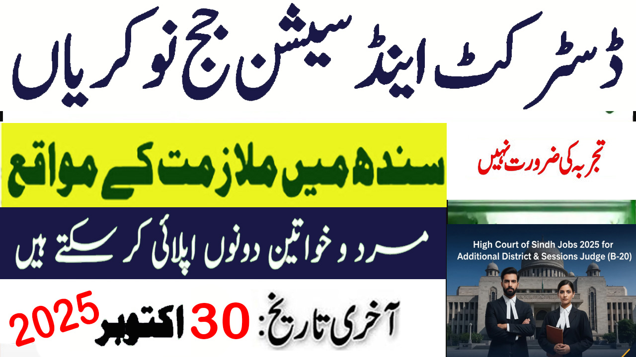  District & Sessions Court Naushahro Feroze Jobs 2025 | Apply Online via NTS