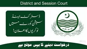 District and Session Court Jobs 2025 Advertisement Online Apply