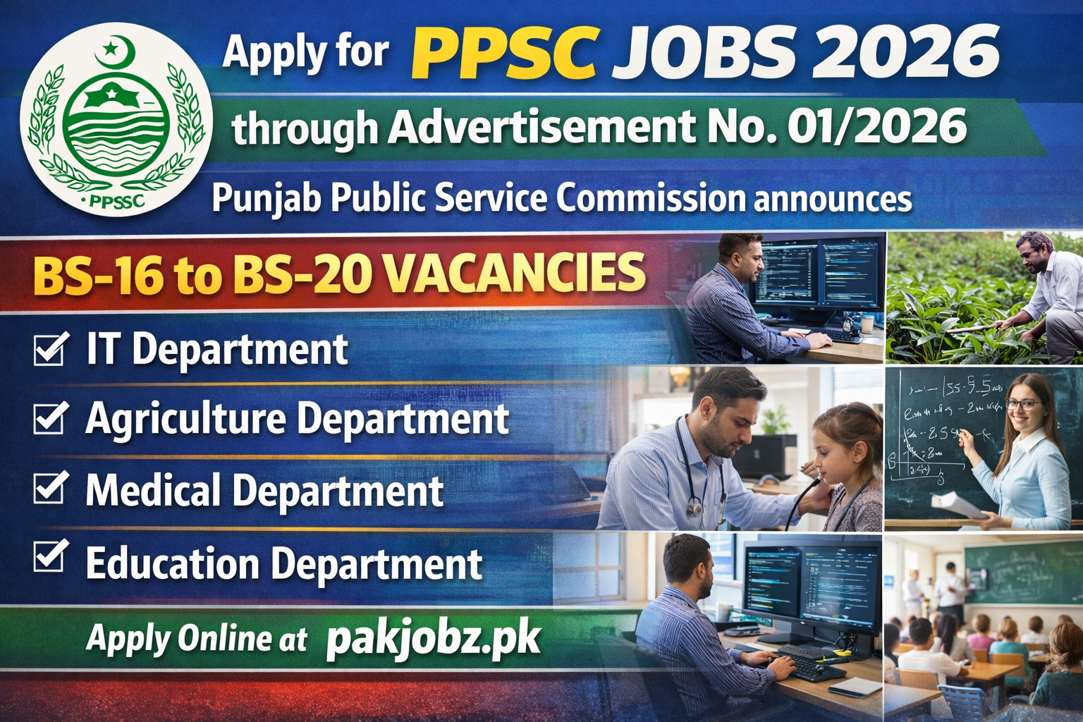 PPSC Jobs 2026 Advertisement No. 01/2026