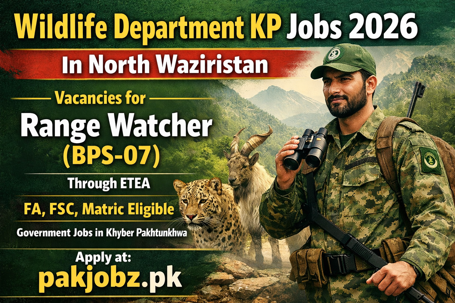  Wildlife Department KP Jobs 2026