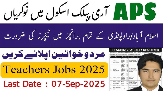  Teaching Jobs 2025 in APS Rawalpindi & Islamabad | NTS Apply