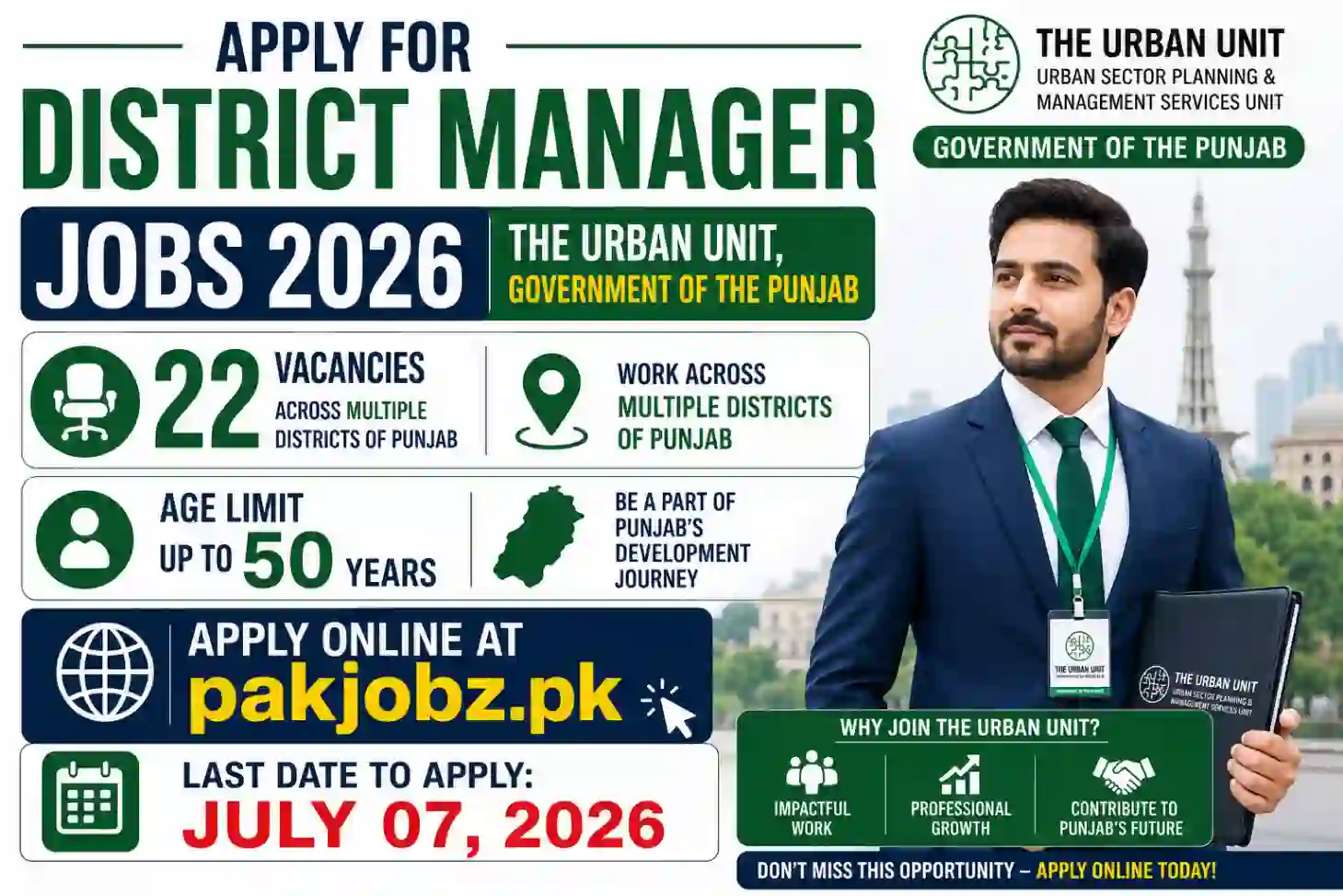 District Manager Jobs 2026 – The Urban Unit Punjab