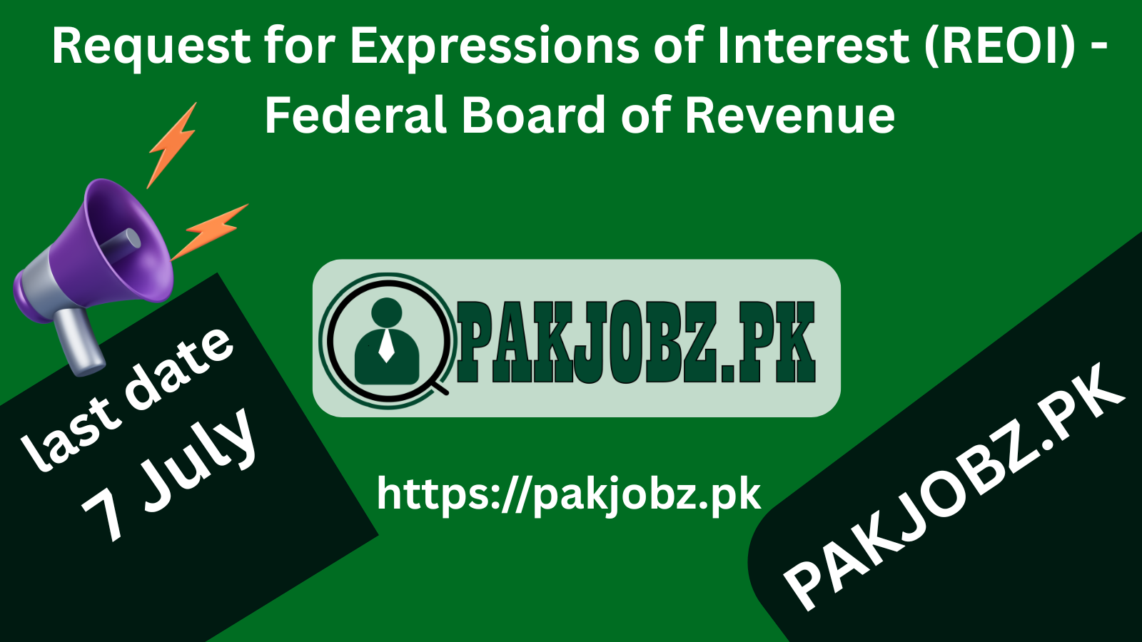  Request for Expressions of Interest (REOI) - Federal Board of Revenue, Pakistan