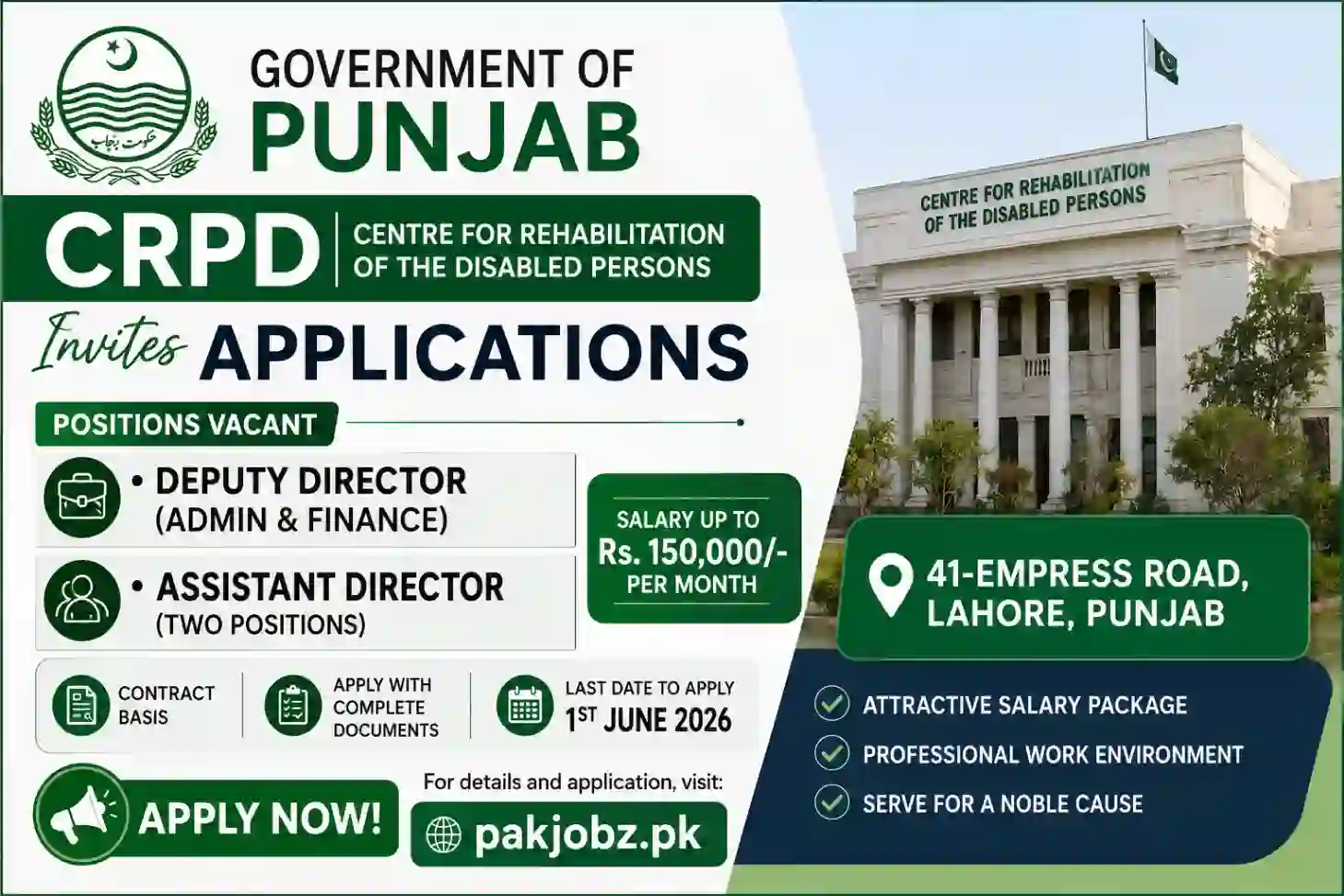 CRPD Punjab Jobs 2026