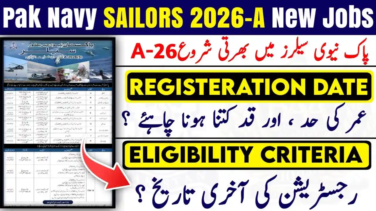 Pakistan Navy Sailor Jobs A-2026 