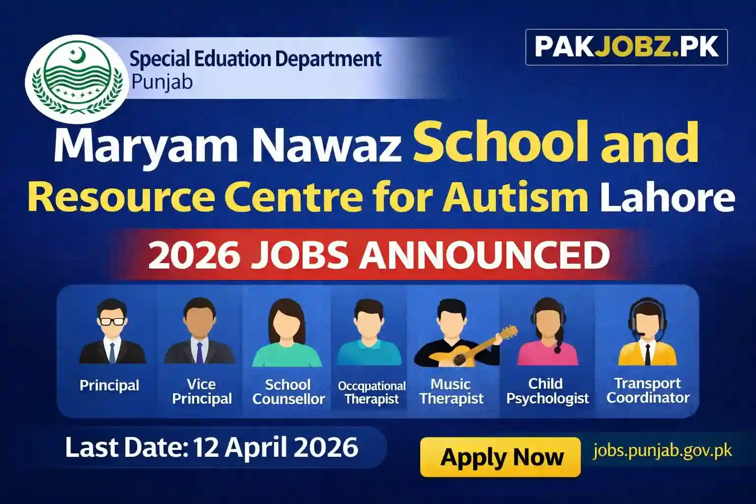 Maryam Nawaz School and Resource Centre for Autism Jobs 2026