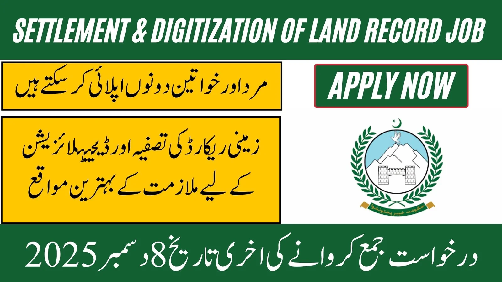  KPK SDLR Jobs 2025