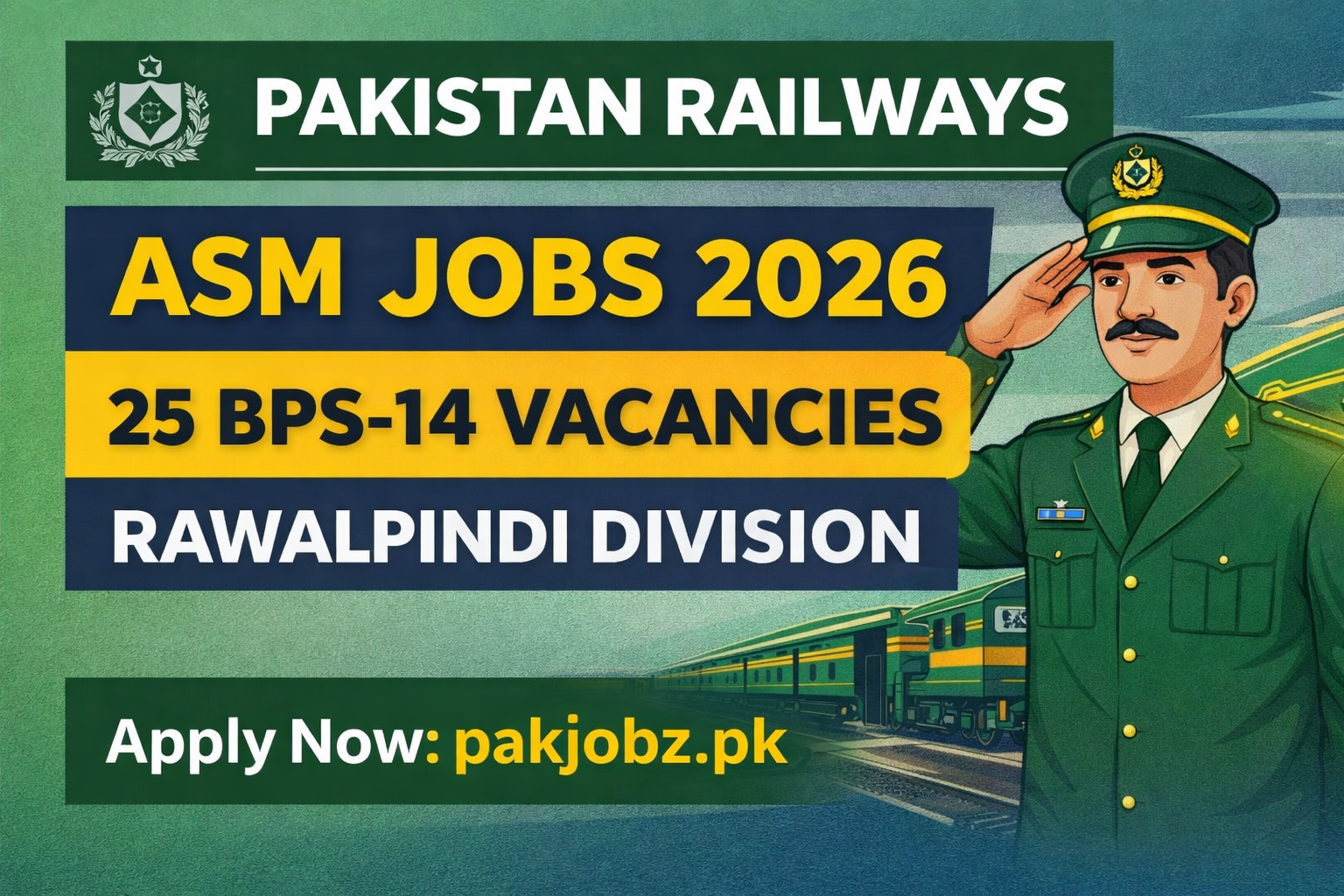 Pakistan Railways ASM Jobs 2026 BPS-14 Rawalpindi Division