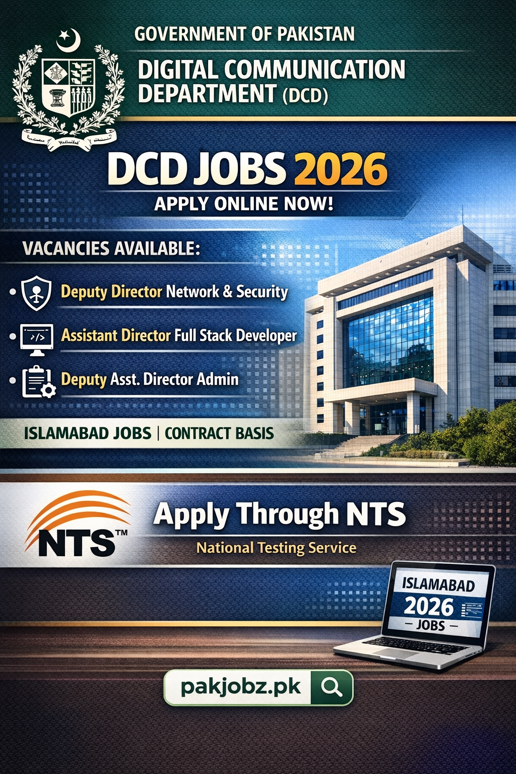 Government of Pakistan DCD Jobs 2026