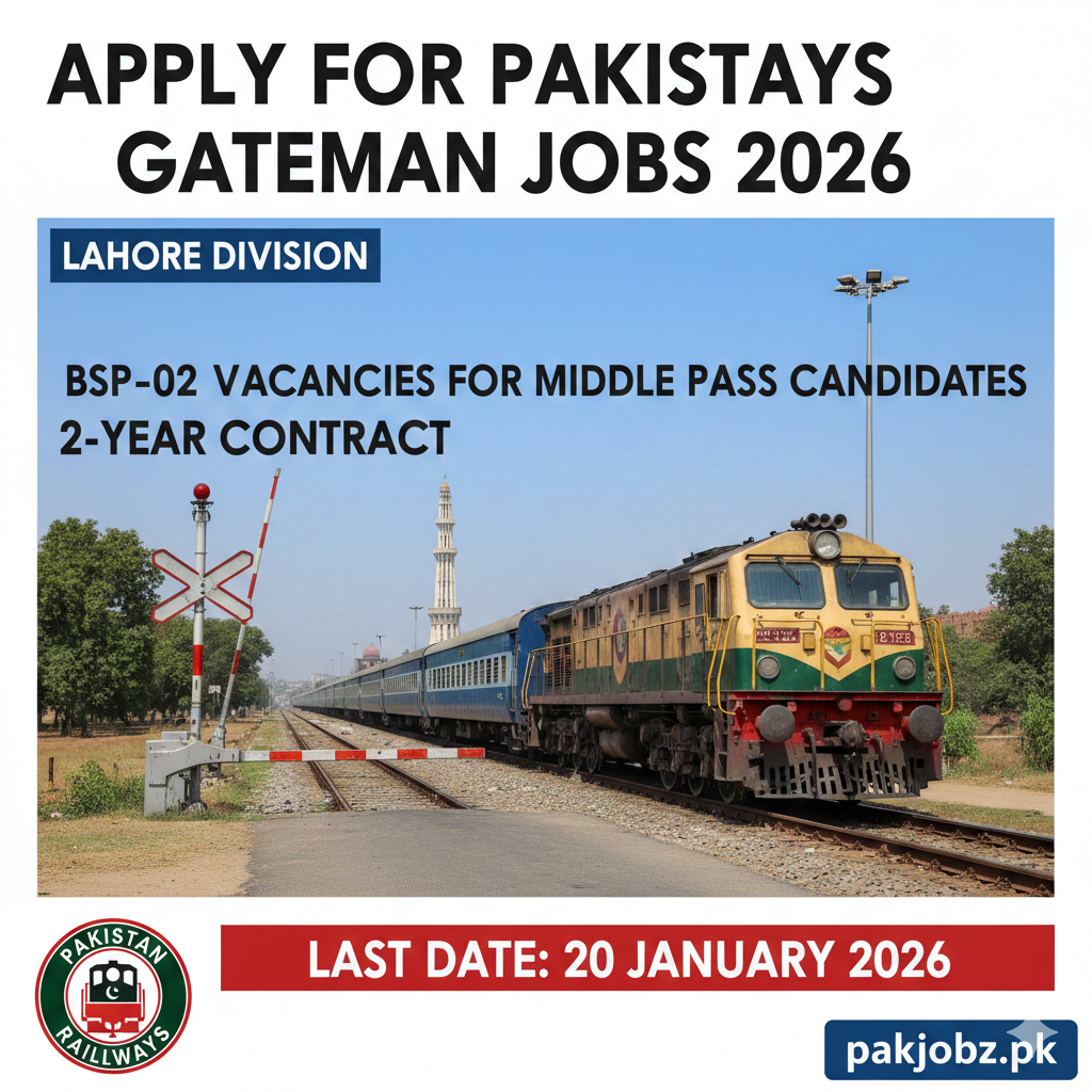 Pakistan Railways Gateman Jobs 2026