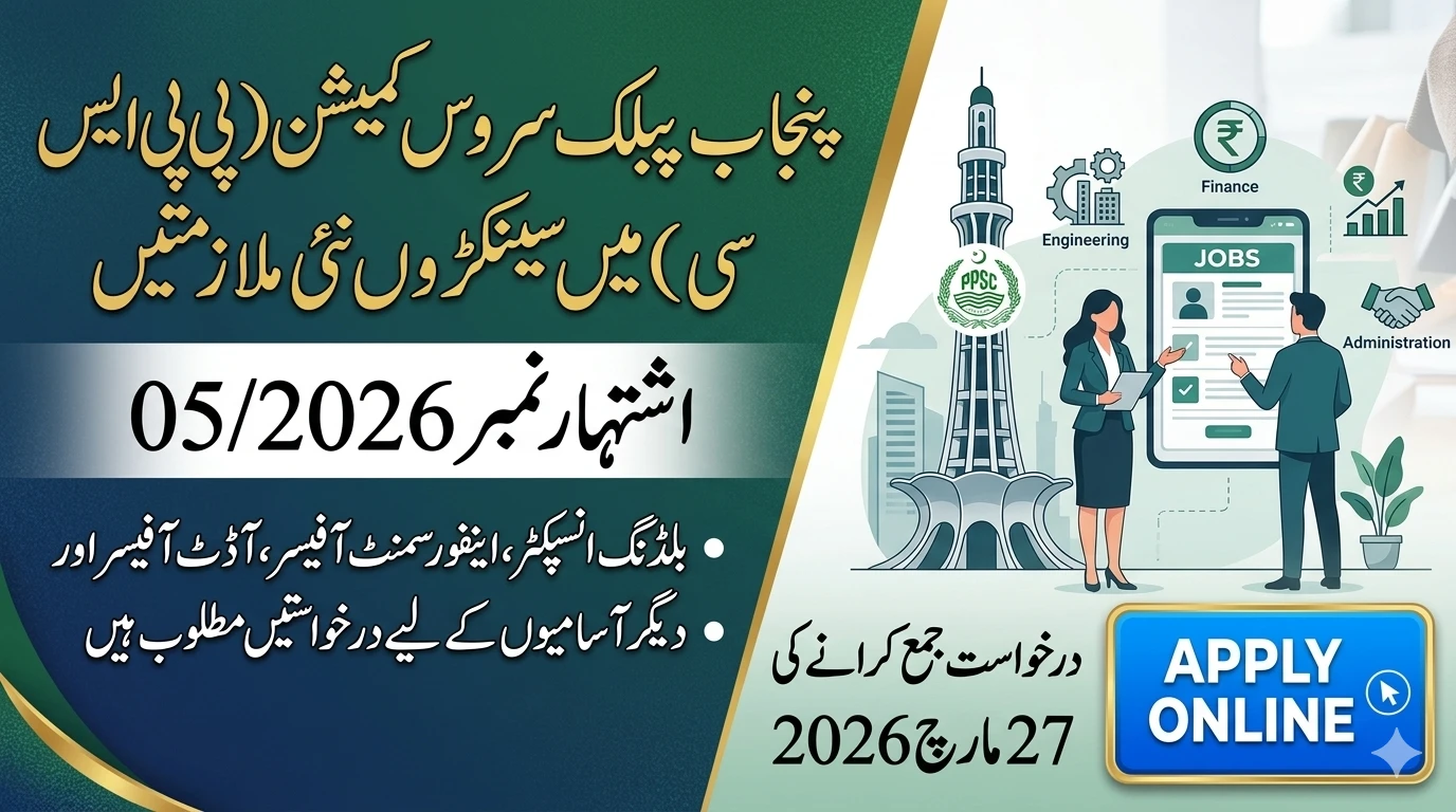  PPSC Jobs 2026 Advertisement No 05/2026