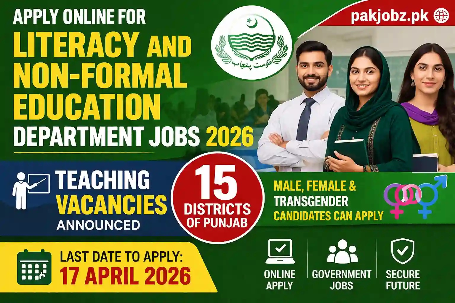 Literacy and Non-Formal Education Department Jobs 2026