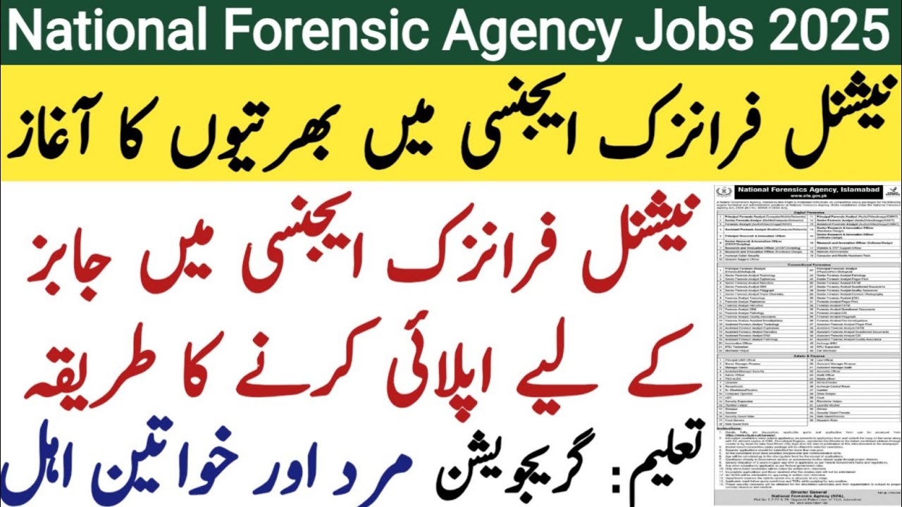 NFA Jobs 2026 Islamabad