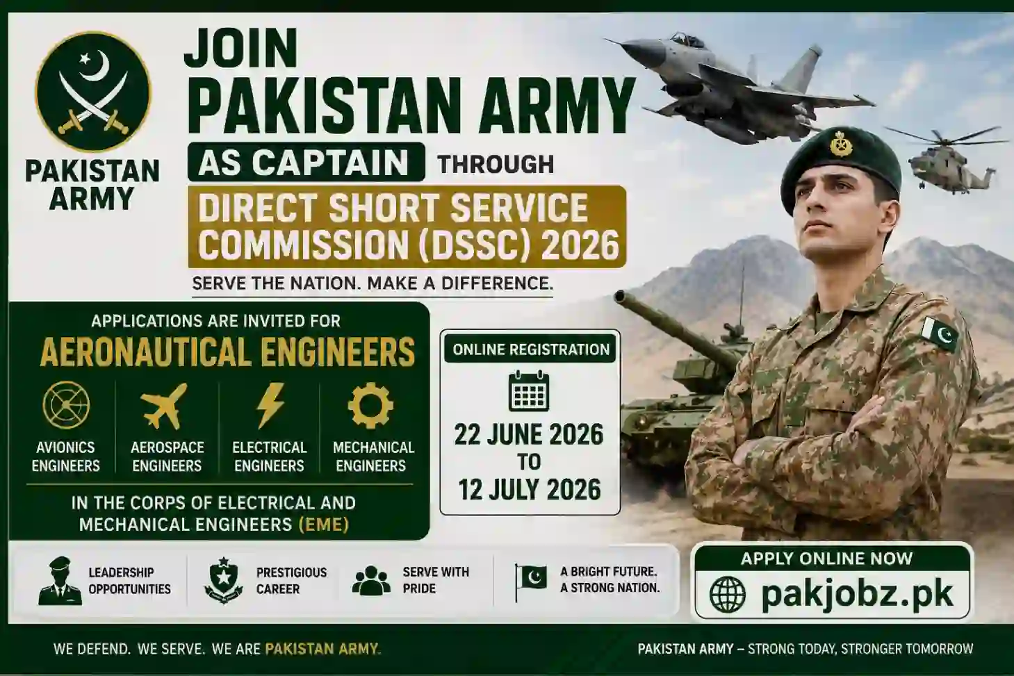 Join Pakistan Army as Captain 2026