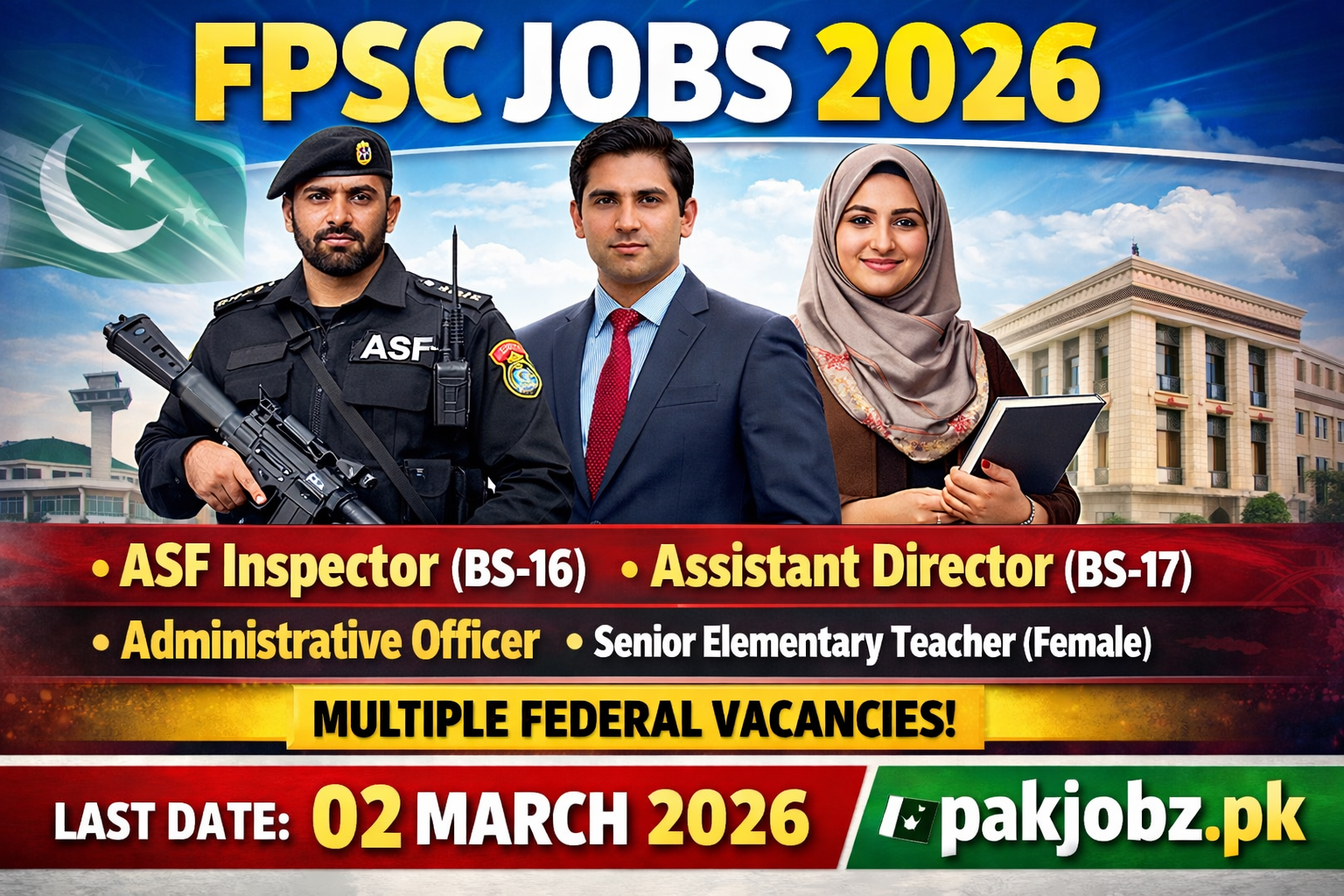 FPSC Jobs 2026 — ASF Inspector