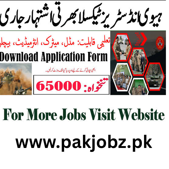  Job Opportunities at Heavy Industries Taxila – online Apply for Engineering, IT